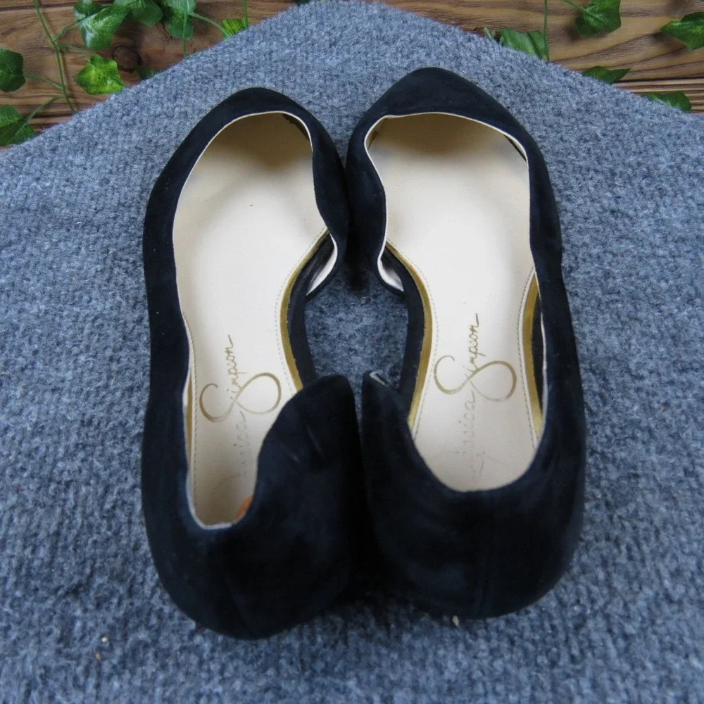 Jessica Simpson Women's Black Suede Lynsey D'Orsay Flats Size 8.5 Comfort